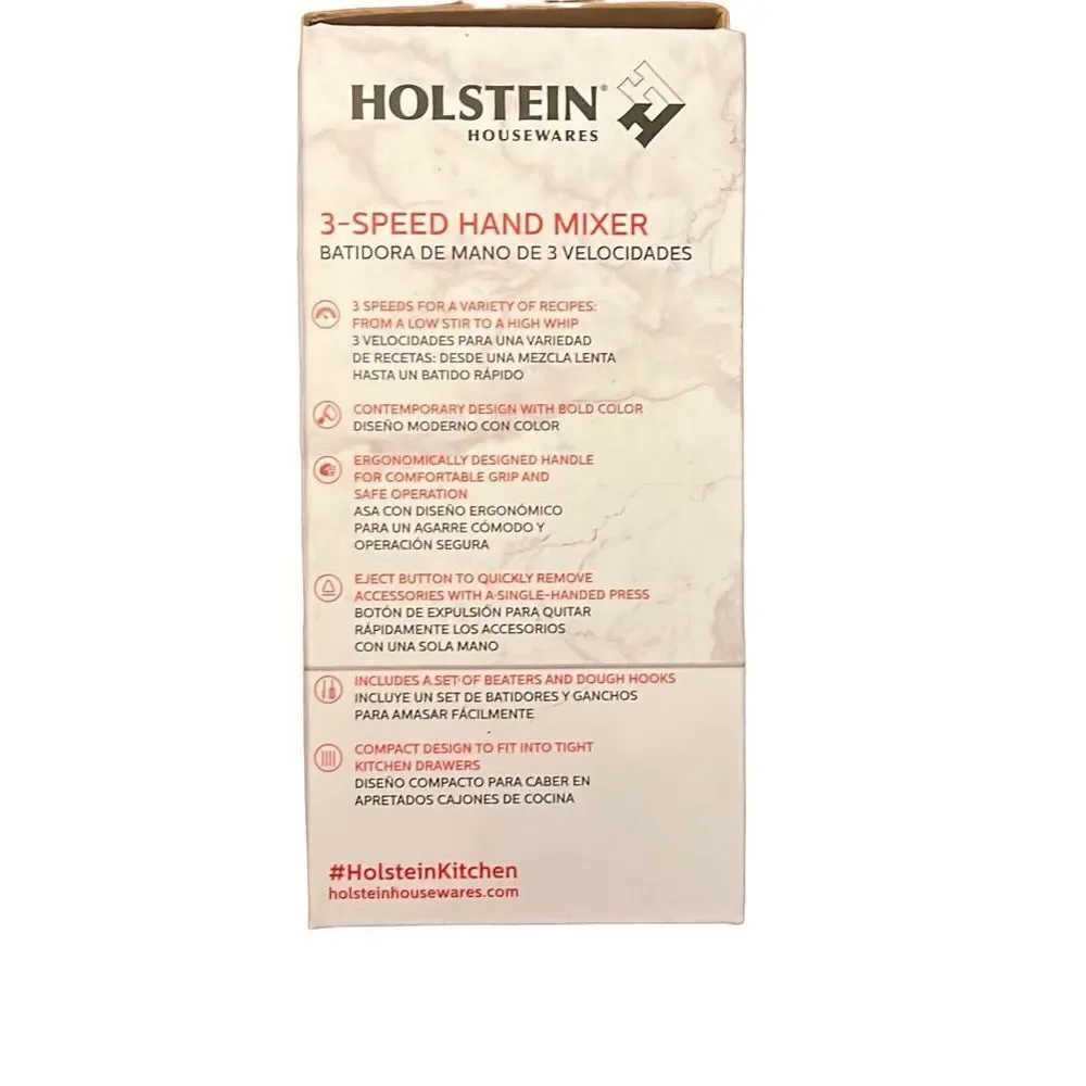 Holstein Housewares 3-Speed Hand Mixer NIB‎